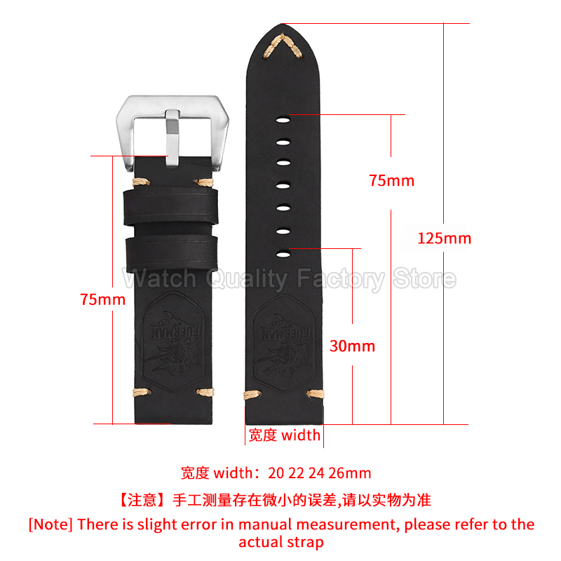 Black Brown 20 22 24 26mm Flat - đánh giá và giá Luxury Watch Panerai