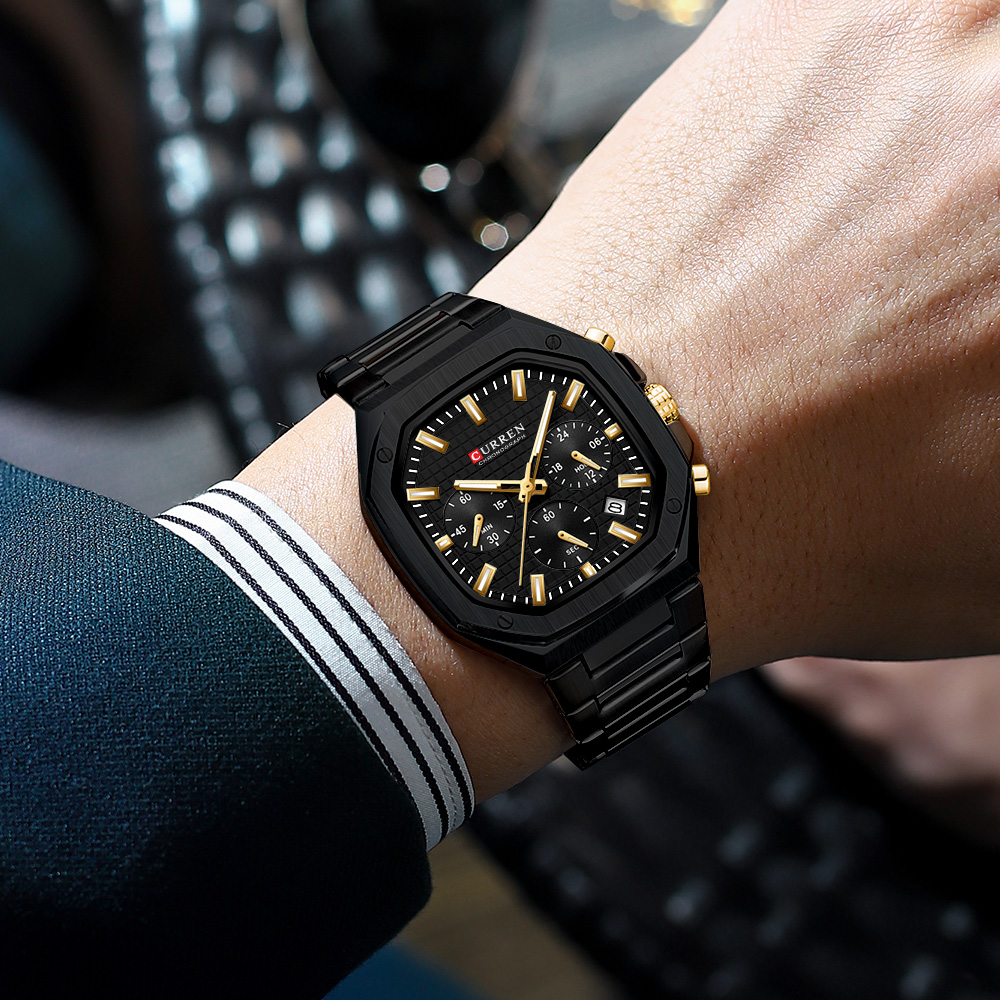 CURREN Luxury Square Chrono Wa - đánh giá và giá Luxury Watch Men